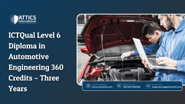 ICTQual Level 6 Diploma in Automotive Engineering 360 Credits – Three Years