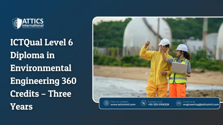ICTQual Level 6 Diploma in Environmental Engineering 360 Credits – Three Years