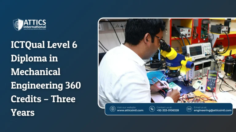 ICTQual Level 6 Diploma in Mechanical Engineering 360 Credits – Three Years