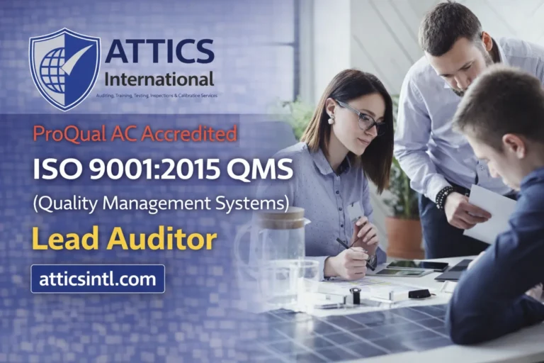 ProQual AC Accredited ISO 9001-2015 Quality Management Systems (QMS) Lead Auditor