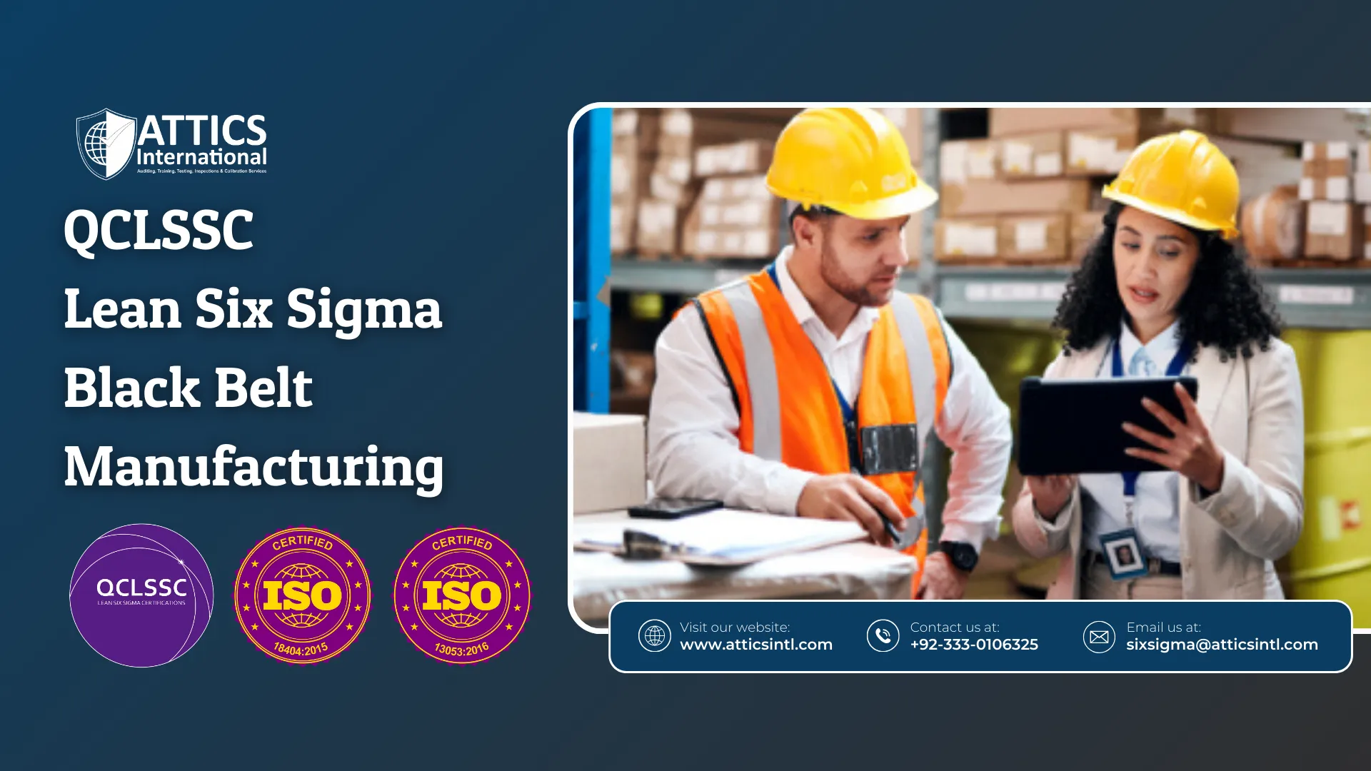 QCLSSC Lean Six Sigma Black Belt Manufacturing - ATTICS International