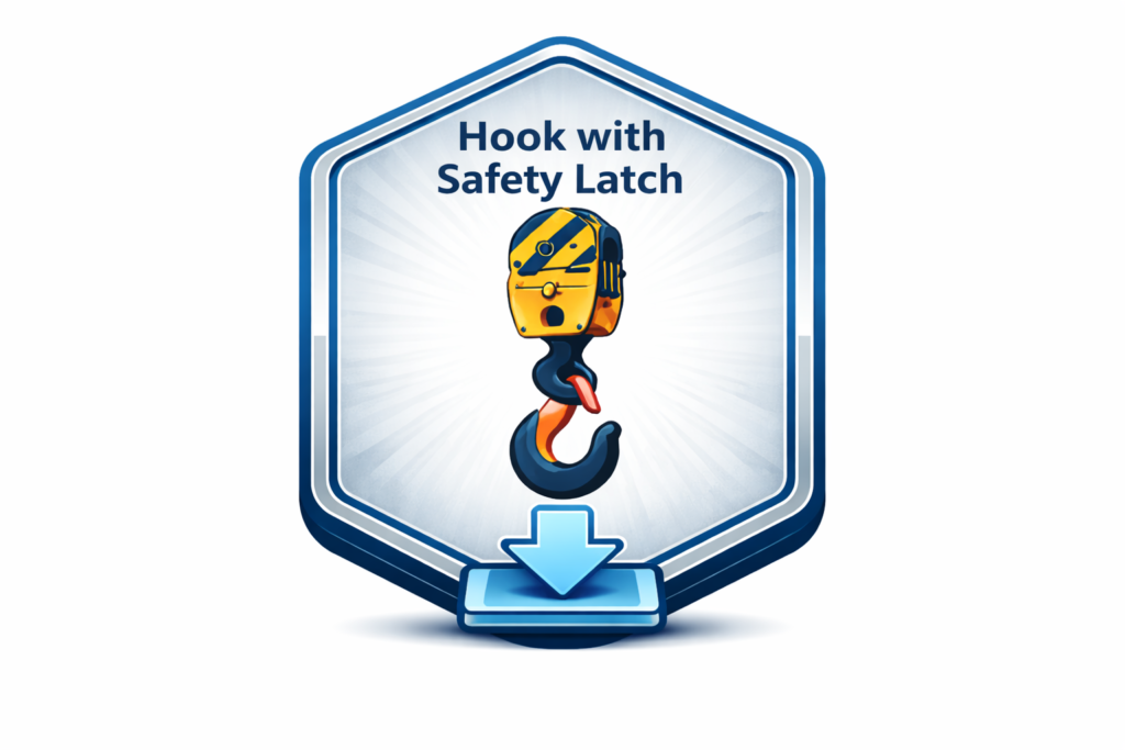 What is Rigging Safety?Complete Beginner Guide to Safe Lifting and Load Handling 4 Hook with safety latch