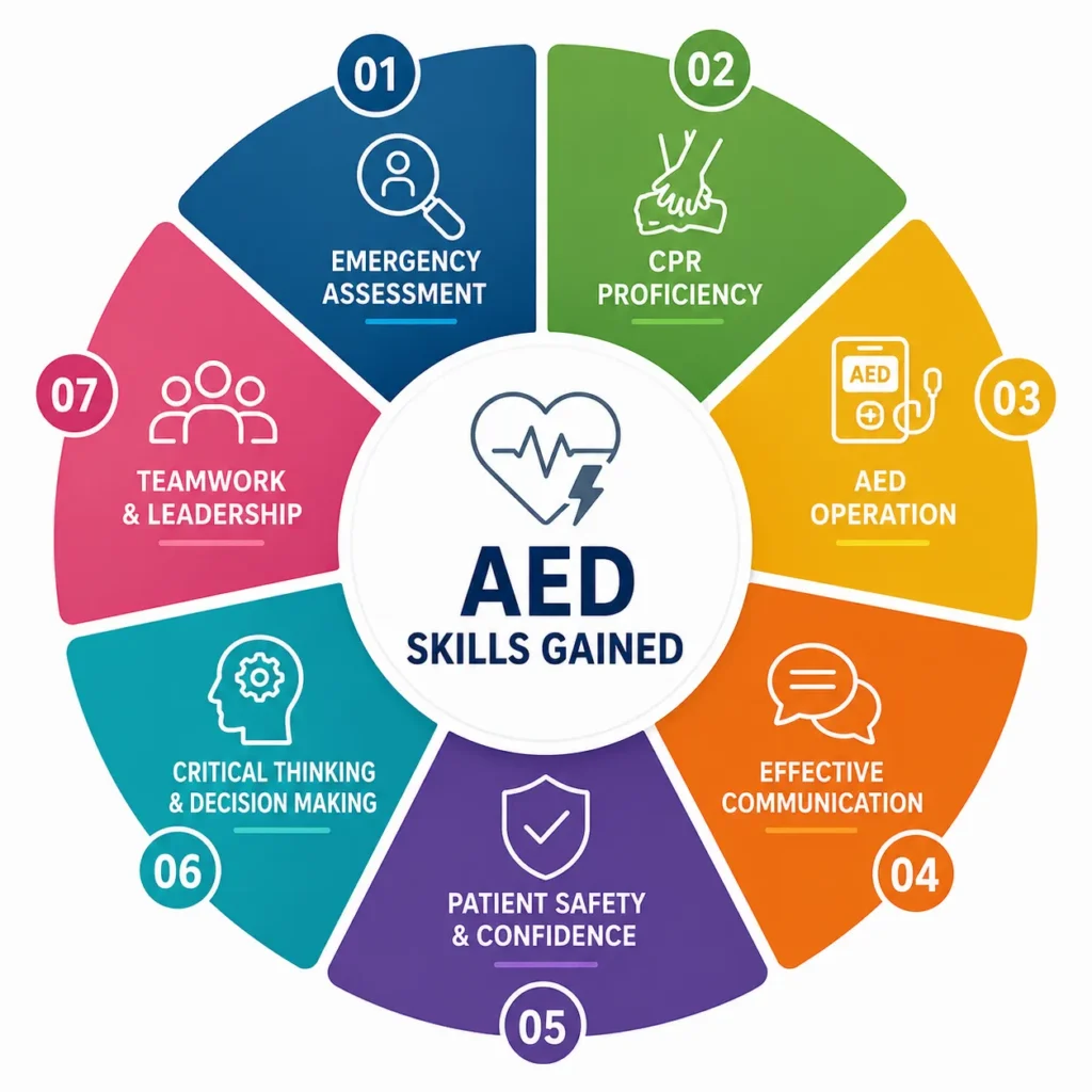 AED Skills Wheel Infographi