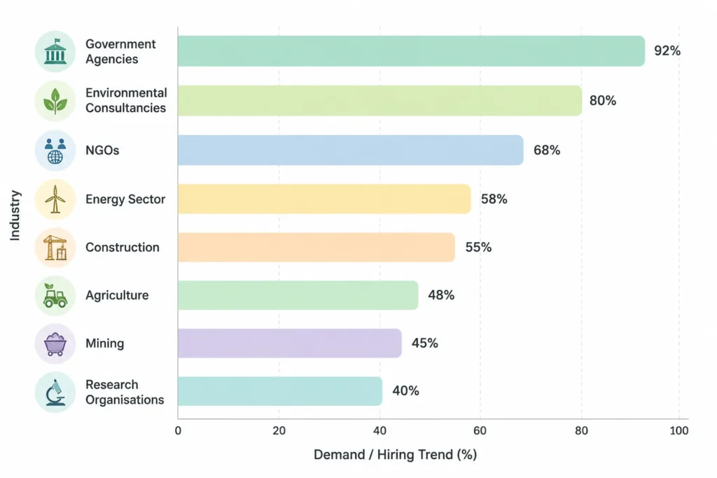 Industries Hiring Biodiversity Specialists Chart