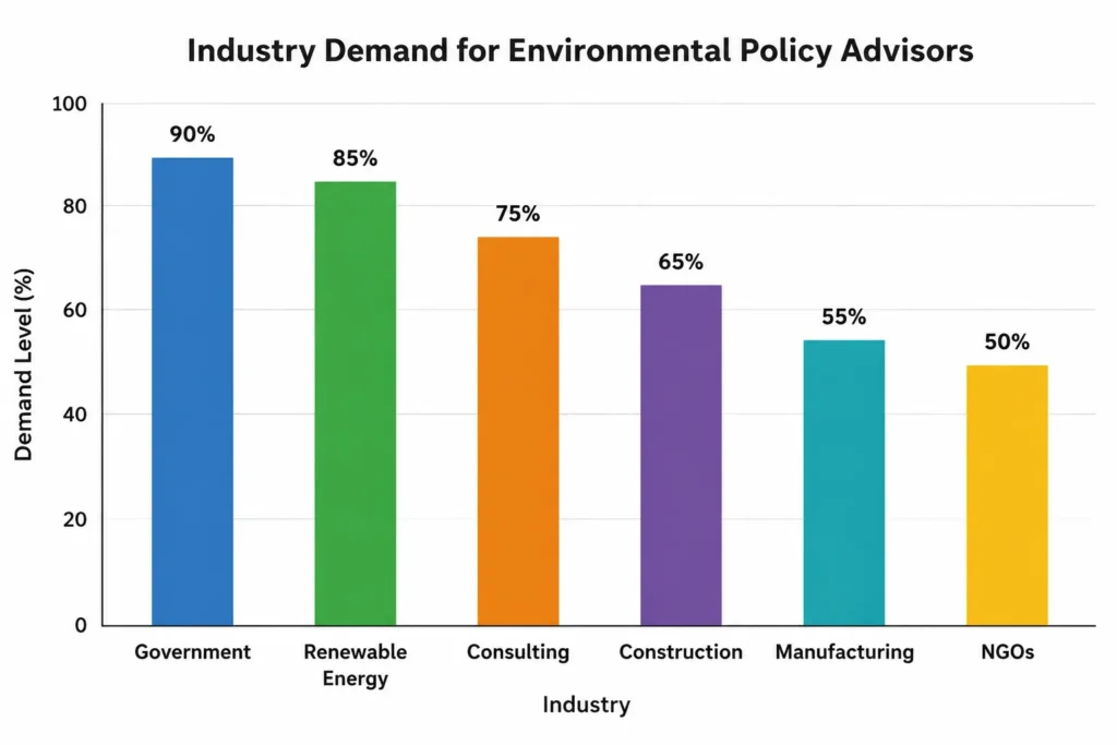 Industries hiring Enviromental Policy Advisior