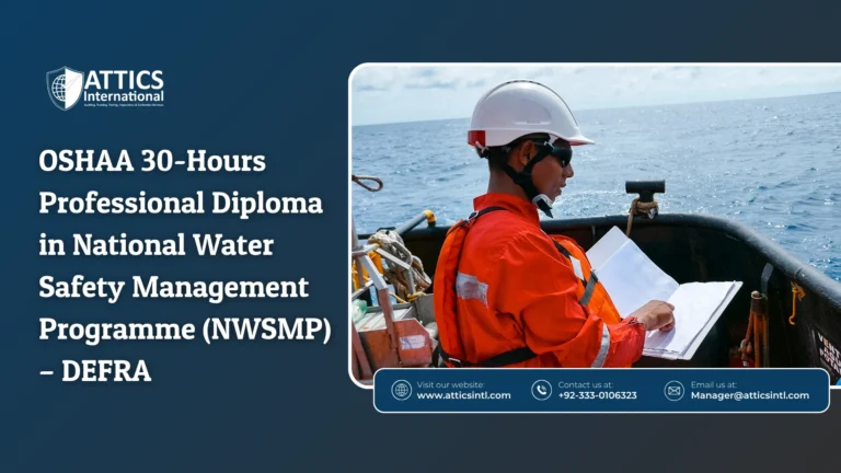 OSHAA 30-Hours Professional Diploma in National Water Safety Management Programme (NWSMP) – DEFRA