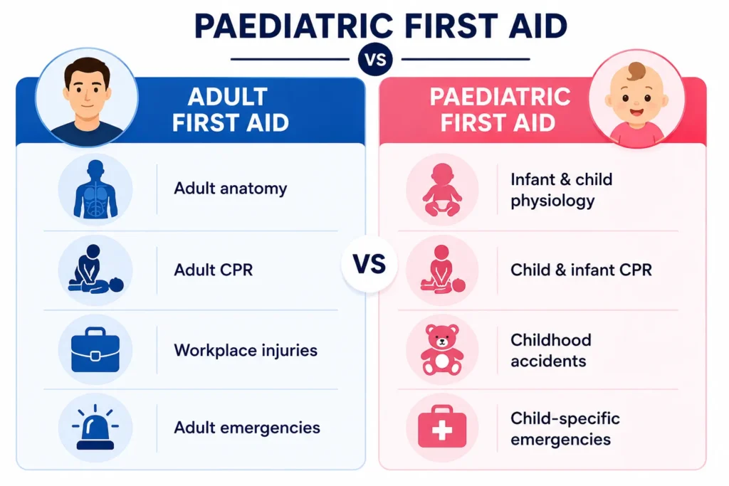 Paediatric First Aid vs Adult First Aid