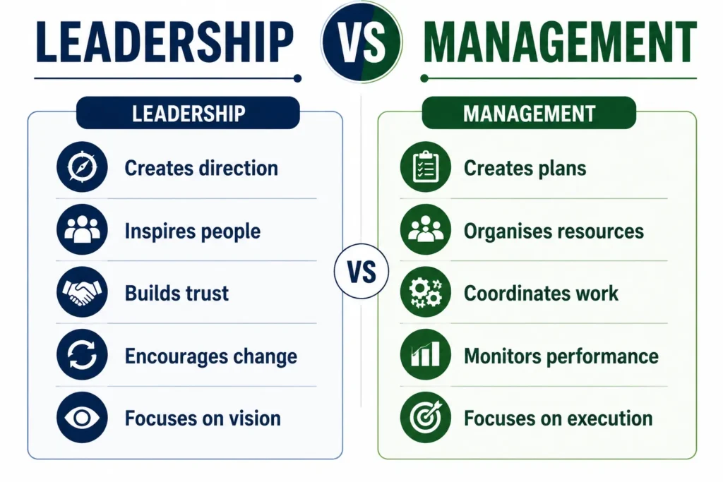 Leadership vs Management